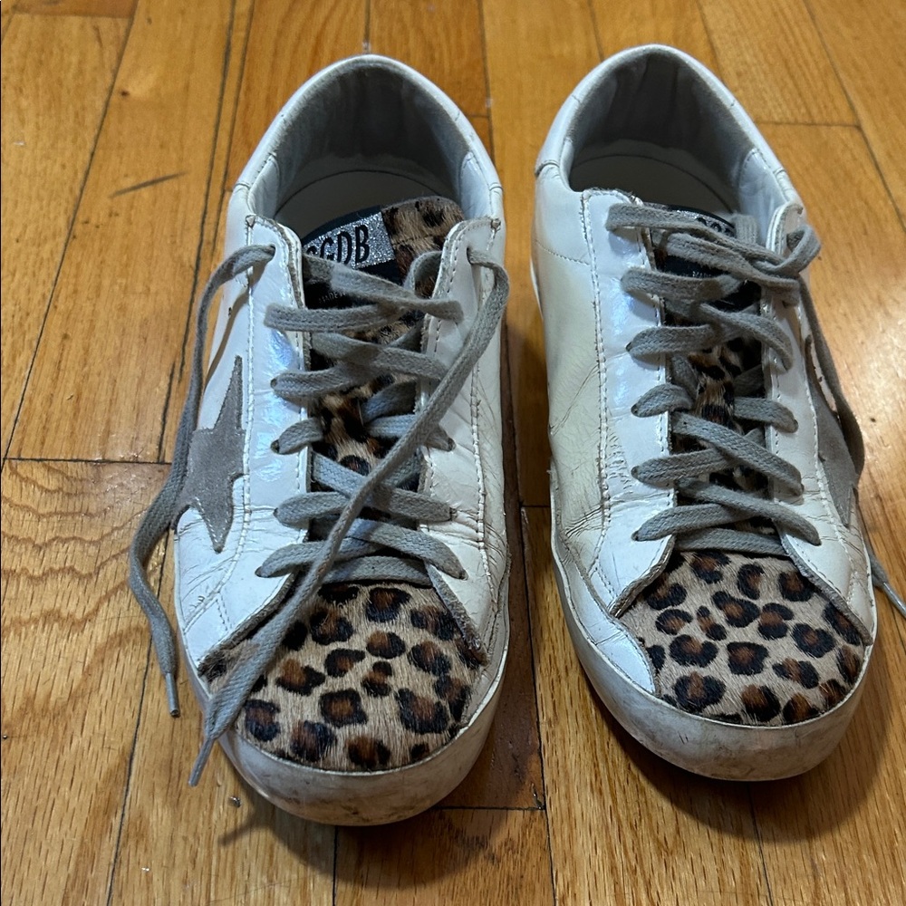 Golden Goose White Leather Sneakers with BOX